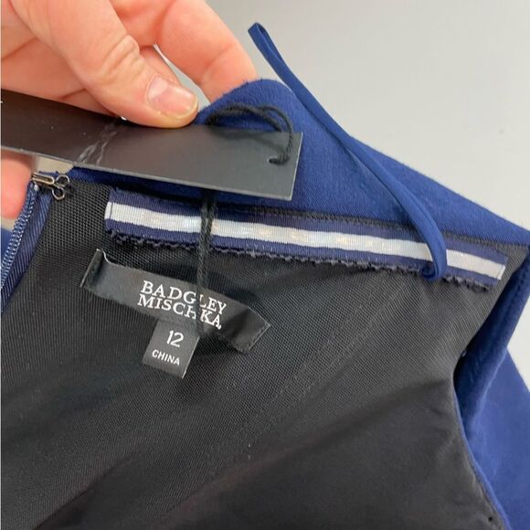 Badgley Mischka Elegant Blue Maxi Dress - Picture 8 of 14